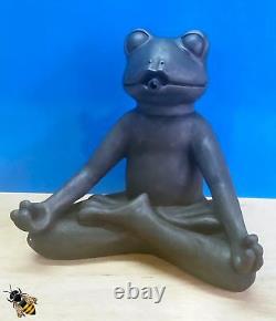 Pond Spitter Yoga Frog Garden Water Fountain Feature Statue Hose New