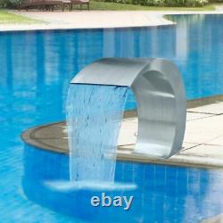 Pool Fountain Garden Waterfall Swimming Pool Water Feature Stainless Steel Silve