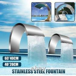 Pool Water Fountain Stainless Steel Pond Garden Swimming Waterfall Hardware New