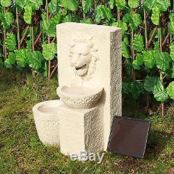 Porto Leone Garden Outdoors Solar Powered Cascade Water Feature Fountain New