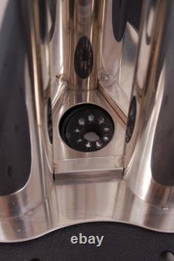Primrose 135cm 3 Tiered Tubes Stainless Steel Column Water Feature with LEDs
