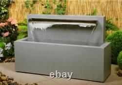 Primrose Blade Cascade Water Feature New In Box garden fountain stainless steel