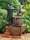 Primrose Pump And Barrel Water Feature With Lights Outdoor Garden Fountain 82cm