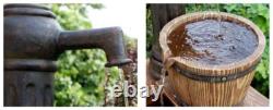 Primrose Pump and Barrel Water Feature with Lights Outdoor Garden Fountain 82cm