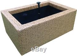 Rattan Garden Water Feature Fountain Surround Indoor/Outdoor Pond Self Contain