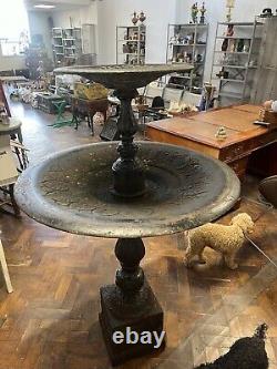 Reclaimed Victorian 2 Tier Cast Iron Water Fountain Garden Feature 57 X 36