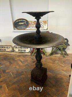 Reclaimed Victorian 2 Tier Cast Iron Water Fountain Garden Feature 57 X 36