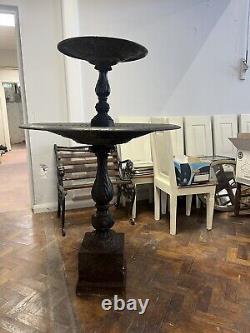 Reclaimed Victorian 2 Tier Cast Iron Water Fountain Garden Feature 57 X 36