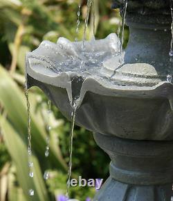 Regal Three Tier Garden Fountain Water Feature 3 Tiered Cascade Outdoor Patio