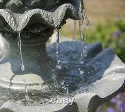 Regal Three Tier Garden Fountain Water Feature 3 Tiered Cascade Outdoor Patio