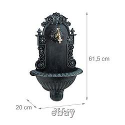 Relaxdays Wall Water Fountain, Antique-Style, Nostalgia, Garden, Patio, Faucet