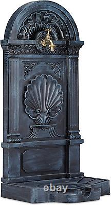 Relaxdays Wall Water Fountain Antique-Style Nostalgic Garden Patio Faucet