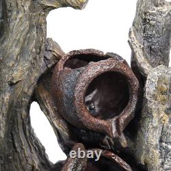 Rhizoid Water Feature Garden Outdoor Fountain Ornament with LED Light Decor