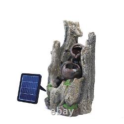 Rhizoid Water Feature Garden Outdoor Fountain Ornament with LED Light Decor