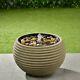 Ribbed Rib Effect Water Feature Natural Garden Light Up Decorative Fountain