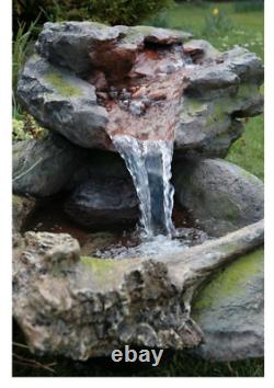 Rock Effect Water Feature Fountain Stone Cascade Waterfall Pool Pond Garden