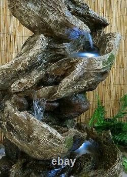 Rock River Garden Water Feature Fountain with LED Lights Garden Primrose H103cm