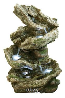 Rock River Garden Water Feature Fountain with LED Lights Garden Primrose H103cm