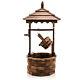 Rustic Wishing Well Fountain Outdoor Wooden Water Fountain With Electric Pump