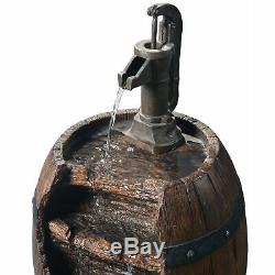 SOLD OUT Peaktop Outdoor Garden Barrell Water Pump Fountain Water Feature 201610