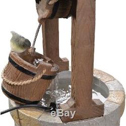 SOLD OUT Peaktop Outdoor Garden Patio Decor Wooden Well Water Fountain Feature V