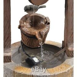 SOLD OUT Peaktop Outdoor Garden Patio Decor Wooden Well Water Fountain Feature V