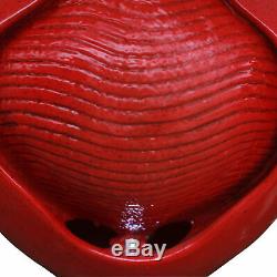 SOLD OUT Peaktop Outdoor Garden Patio Red LED Pot Water Fountain Feature YG0034A