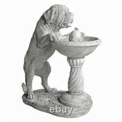 Saint Bernard Yard Garden Bubble Fountain Dog Canine Water Sculpture Statue