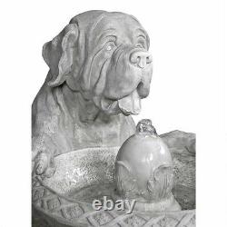 Saint Bernard Yard Garden Bubble Fountain Dog Canine Water Sculpture Statue