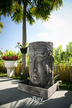 Satu Bumi Large Outdoor Khmer Buddha Stone Water Fountain Feature Garden Statue