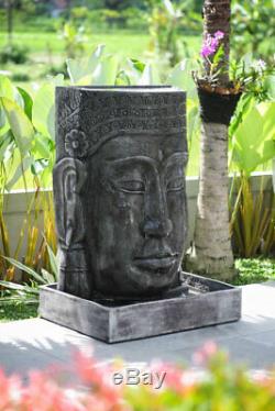 Satu Bumi Large Outdoor Khmer Buddha Stone Water Fountain Feature Garden Statue