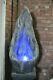 Self Contained Flame Water Fountain Feature Stone Garden Ornament Solar Pump