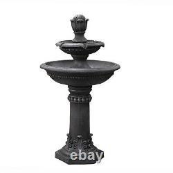 Serenity 2 Tier Water Fountain Self-Contained Polyresin Water Feature 96cm Tall