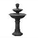 Serenity 2 Tier Water Fountain Self-contained Polyresin Water Feature 96cm Tall