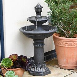 Serenity 2 Tier Water Fountain Self-Contained Polyresin Water Feature 96cm Tall