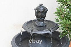 Serenity 2 Tier Water Fountain Self-Contained Polyresin Water Feature 96cm Tall