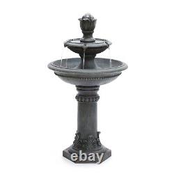 Serenity 2 Tier Water Fountain Self-Contained Polyresin Water Feature 96cm Tall