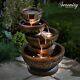 Serenity 4 Tier Cascading Bowls Water Feature Led 56cm Garden Fountain Ornament