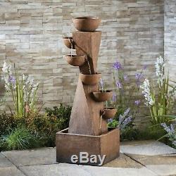 Serenity 6-Tier Tower Water Feature Self Contained Garden Bowl Fountain 1.7m NEW