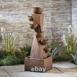 Serenity 6Tier Tower Water Feature Self Contained Garden Bowl Fountain 1.07m NEW