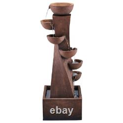 Serenity 6Tier Tower Water Feature Self Contained Garden Bowl Fountain 1.07m NEW