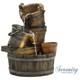 Serenity Barrel Bucket Cascading Water Feature Garden Fountain Planter Ornament