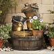 Serenity Barrel Bucket Cascading Water Feature Garden Fountain Planter Ornament