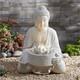 Serenity Buddha Garden Water Feature Fountain Led Self Contained 40cm Ornament
