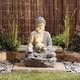 Serenity Buddha Garden Water Feature Fountain Led Self Contained 56cm Ornament