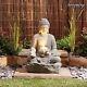 Serenity Buddha Garden Water Feature Fountain Led Self Contained 56cm Ornament
