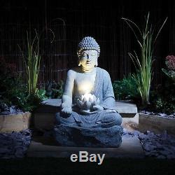 Serenity Buddha Garden Water Feature Fountain LED Self Contained 56cm Ornament