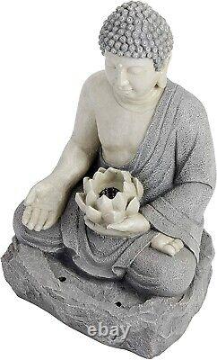 Serenity Buddha Garden Water Feature Fountain LED Self Contained 56cm Ornament