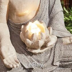 Serenity Buddha Garden Water Feature Fountain LED Self Contained 56cm Ornament