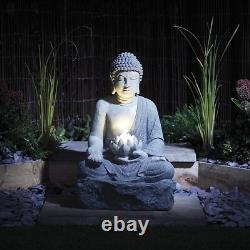 Serenity Buddha Garden Water Feature Fountain LED Self Contained 56cm Ornament